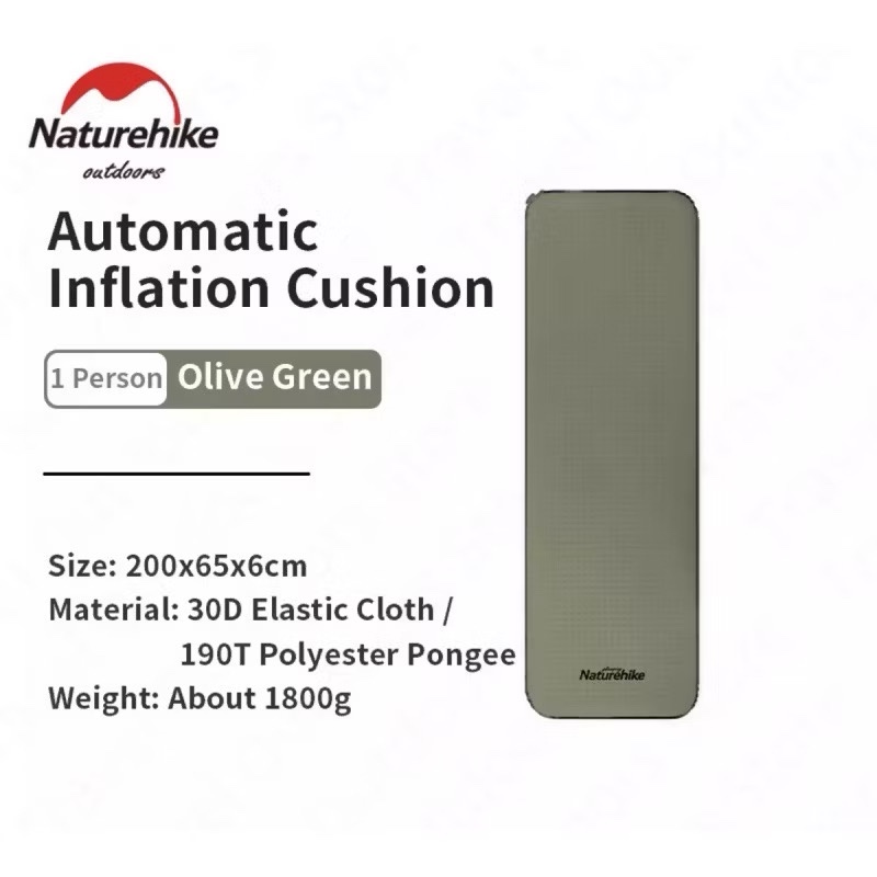 NATUREHIKE NH21FCD11 Outdoor Automatically Inflatable Sleeping Pad 30D Elastic Cloth Sponge Mute Cushion Camping