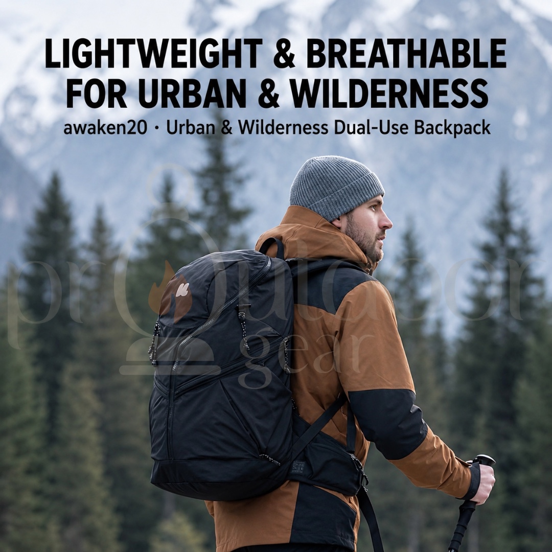 BLACKDOG CBD2650XB010 Awaken 20L Backpack CORDURA Water-Repellent Hiking Lightweight Travel Outdoor Camping Trekking