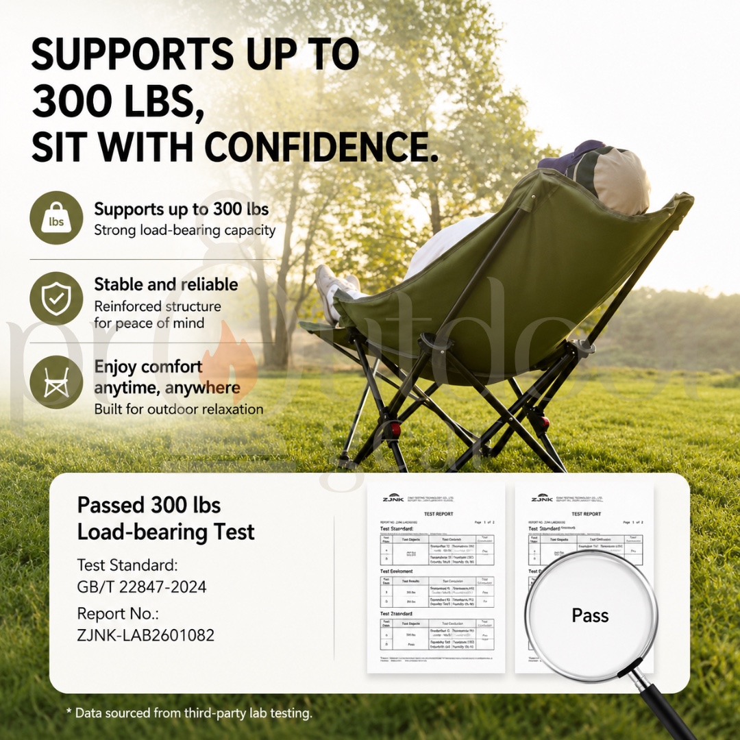 NATUREHIKE Sea Star 001 CNK2550JJ019 High Back Padded Moon Chair Outdoor Folding Camping Reclining Chair