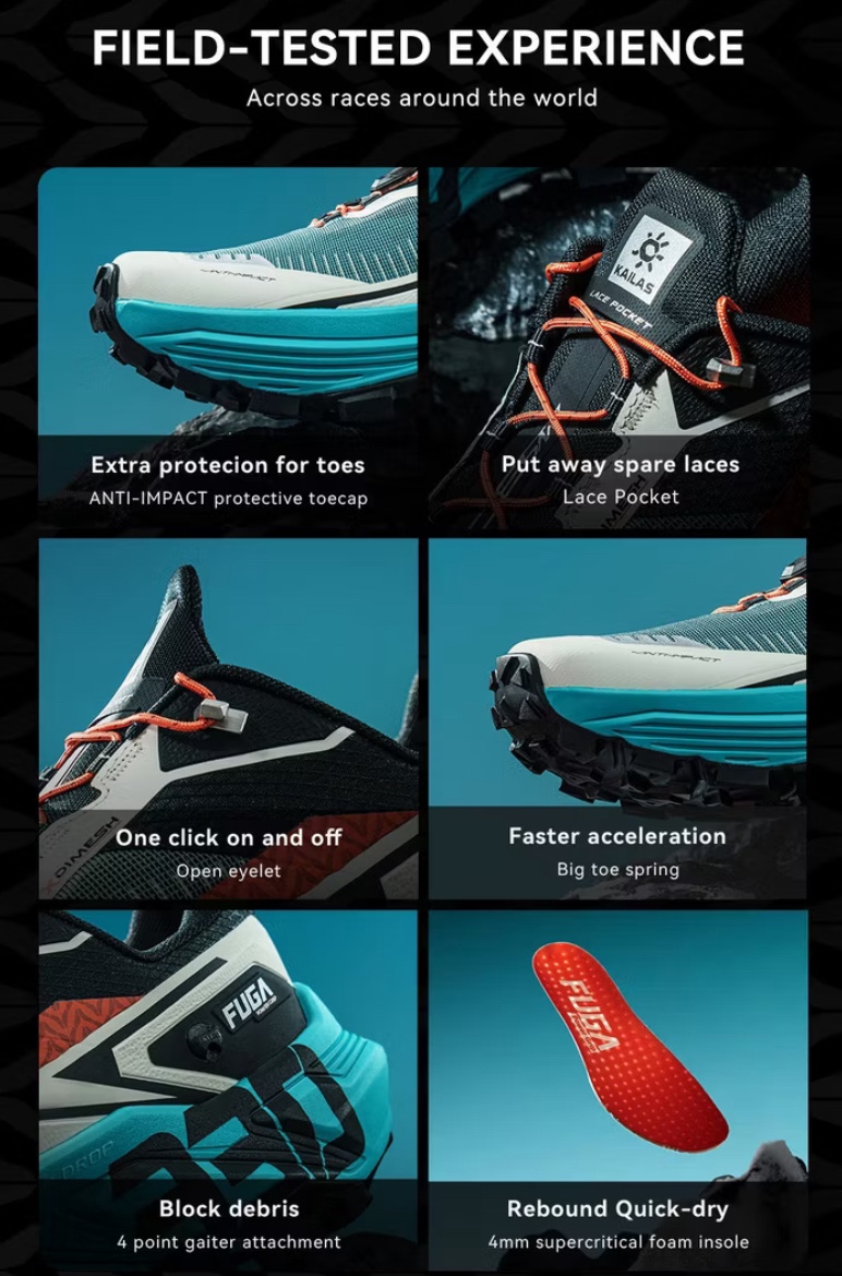 Kailas FUGA EX330 (Men) Trail Running Shoes for Ultra-Endurance Run