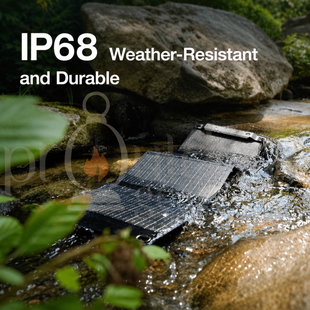 EcoFlow 28W Portable Solar Panel Foldable USB-C USB-A Fast Charger IP68 Waterproof Lightweight 600g Camping