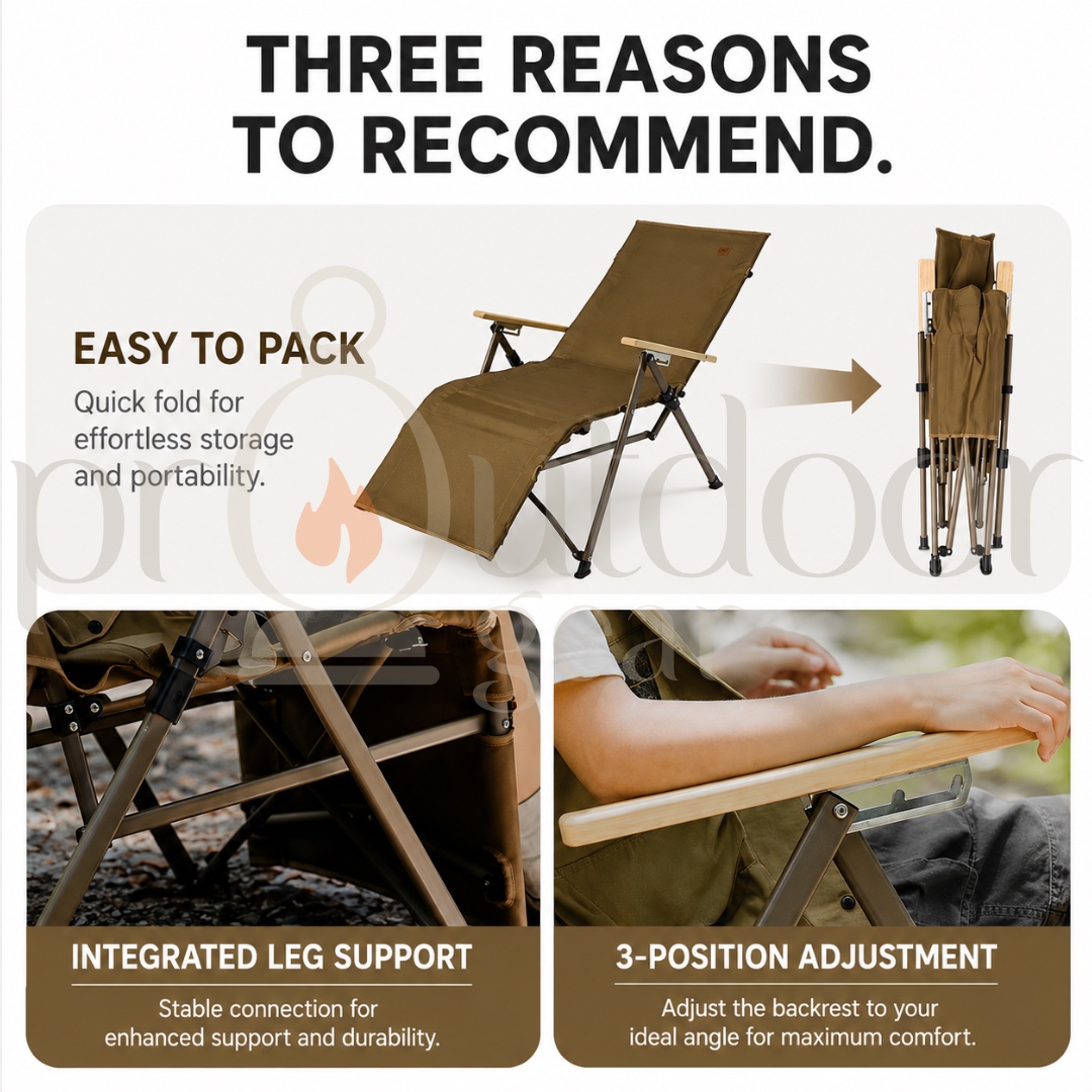 NATUREHIKE T08 Recliner Chair Integrated Quick Opening Folding Adjustable Recliner for Outdoor Fishing Picnic Portable