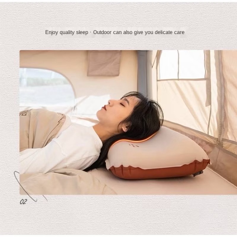 NATUREHIKE NH21ZT001 Outdoor 3D Comfortable Silent Foam Pillow Camping Travel Portable Easy Storage Inflatable