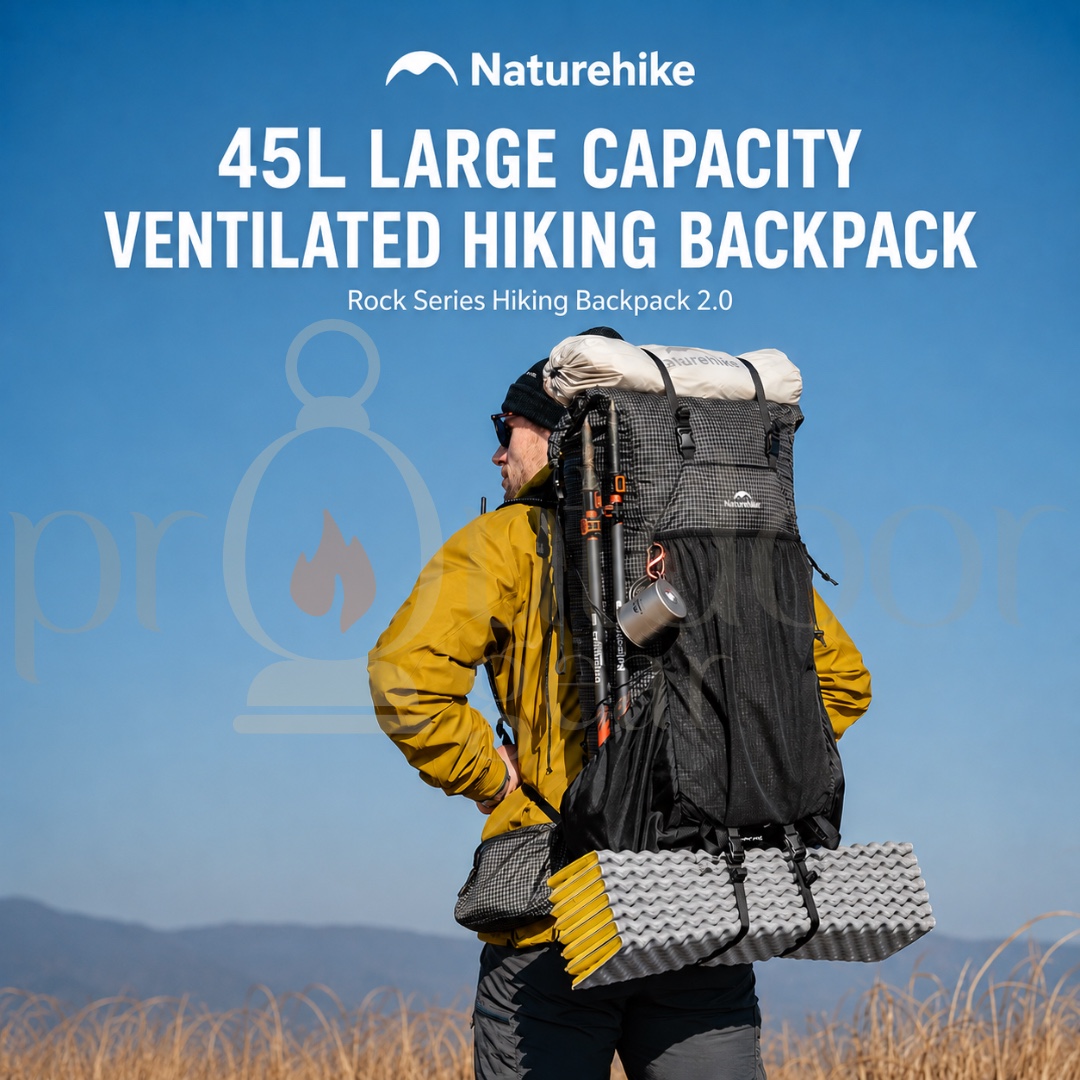 Naturehike Rock Series Hiking Backpack 2.0 Upgrade 30L 45L 60L Size M L Men Women Frame Support Camping Outdoor Travel