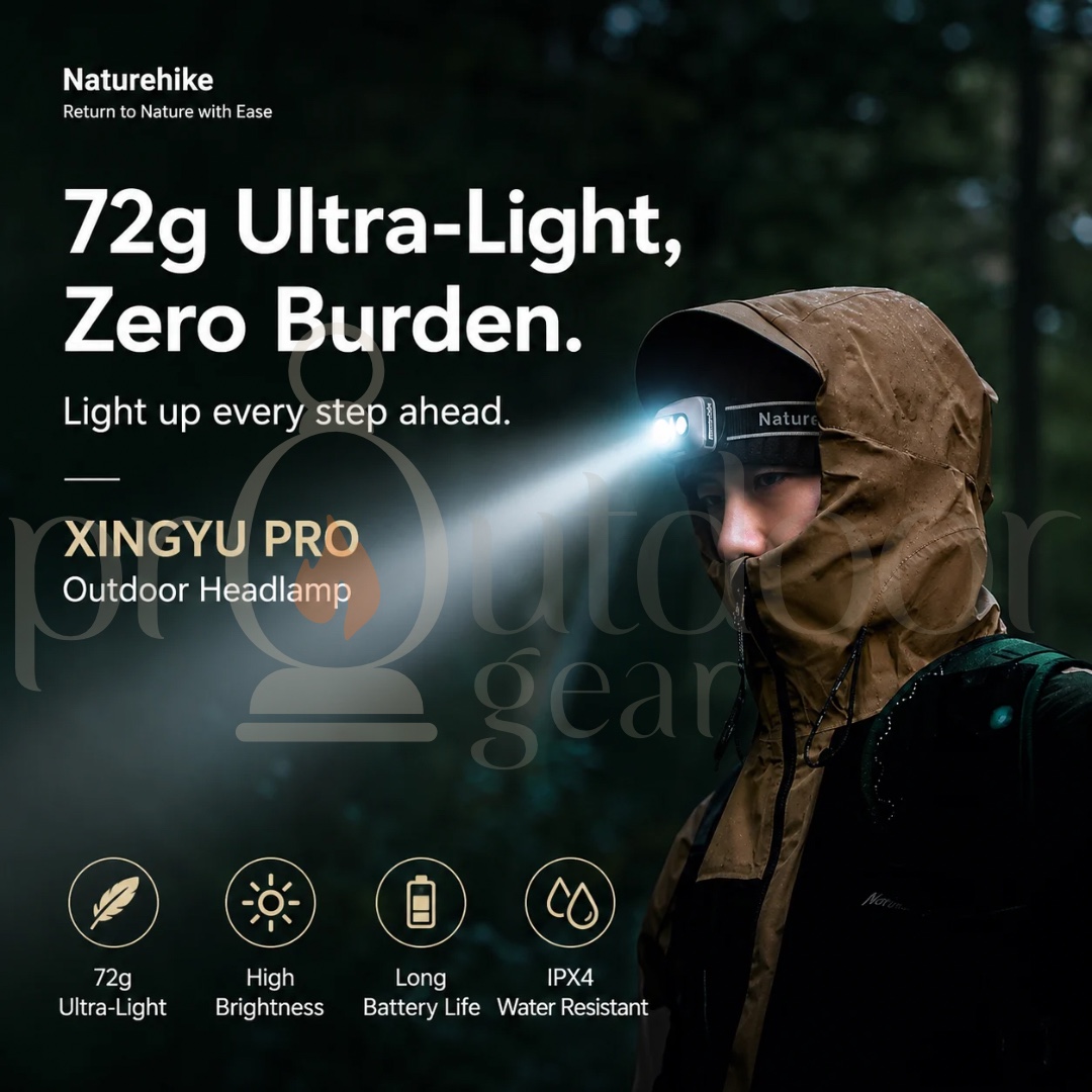 NATUREHIKE CNK2450ZM015 Xingyu Pro Headlamp USB Rechargeable M Sensor Headlight Portable IP66 Waterproof Flashlight