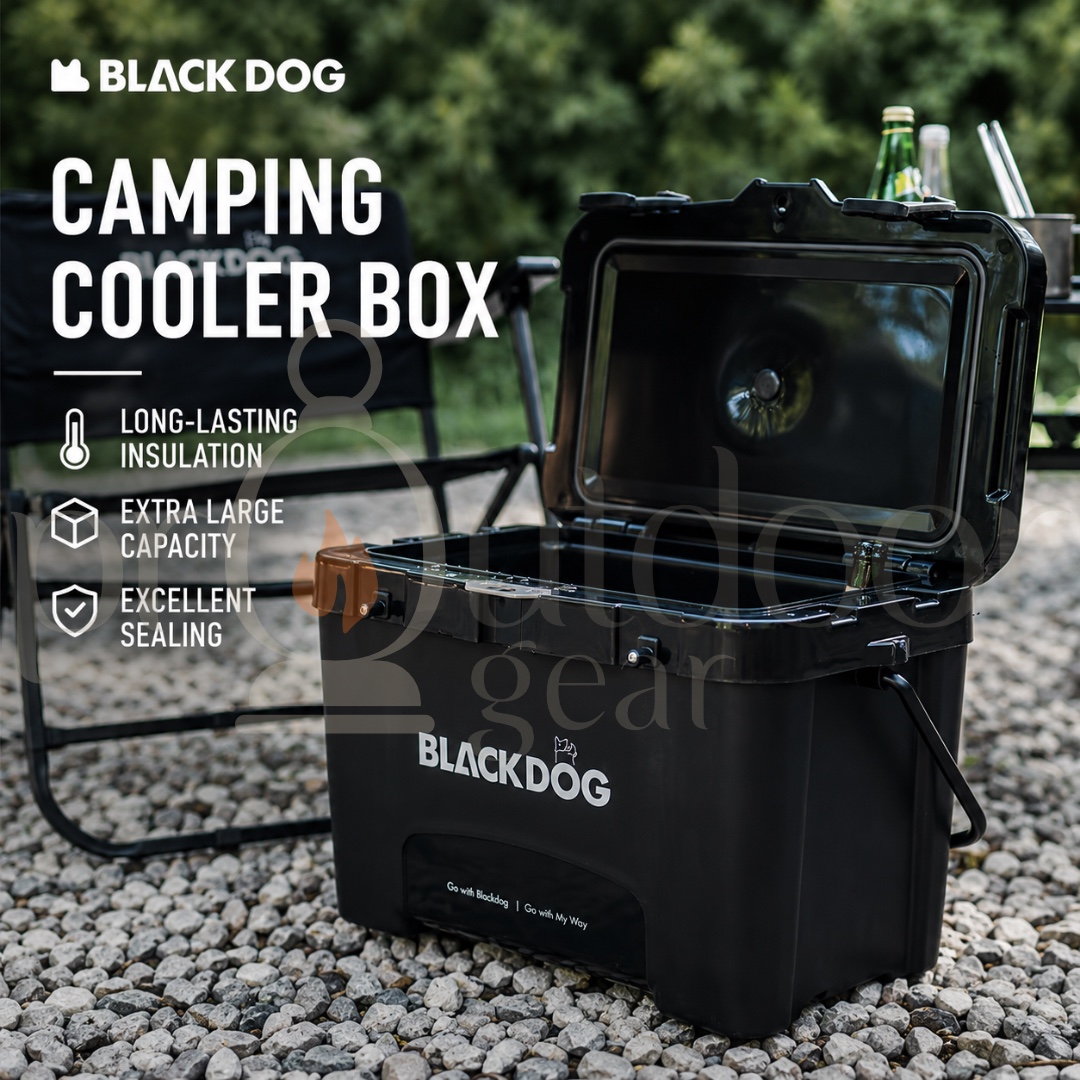 BLACKDOG 26L BD-BWX003 Portable Cooler Box Ice Box Camping Outdoor Picnic Insulated Food Trolley Storage Box Freezer