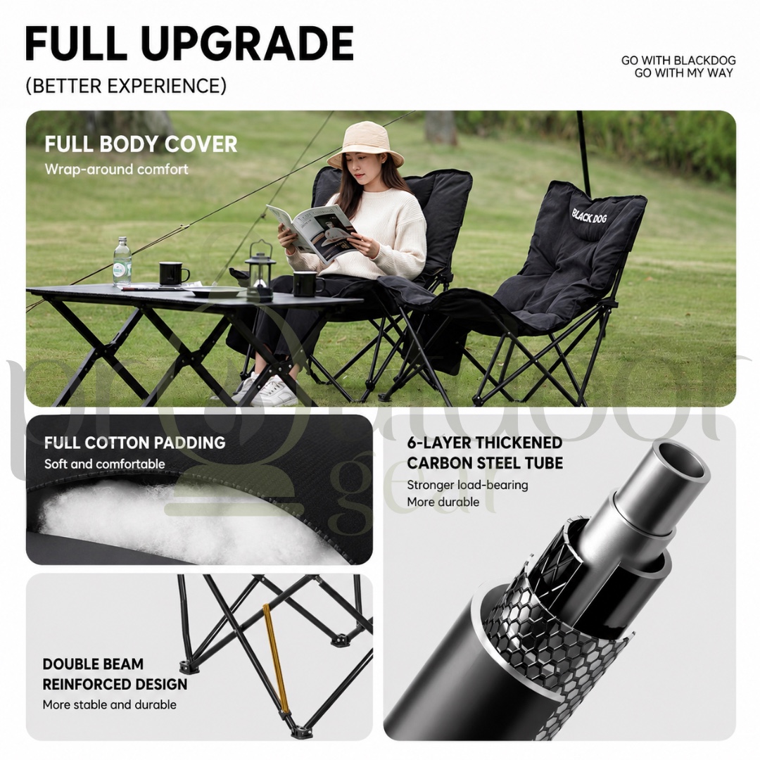 BLACKDOG Floating Moon Butterfly Chair Outdoor Sofa Portable Folding Leisure Chair