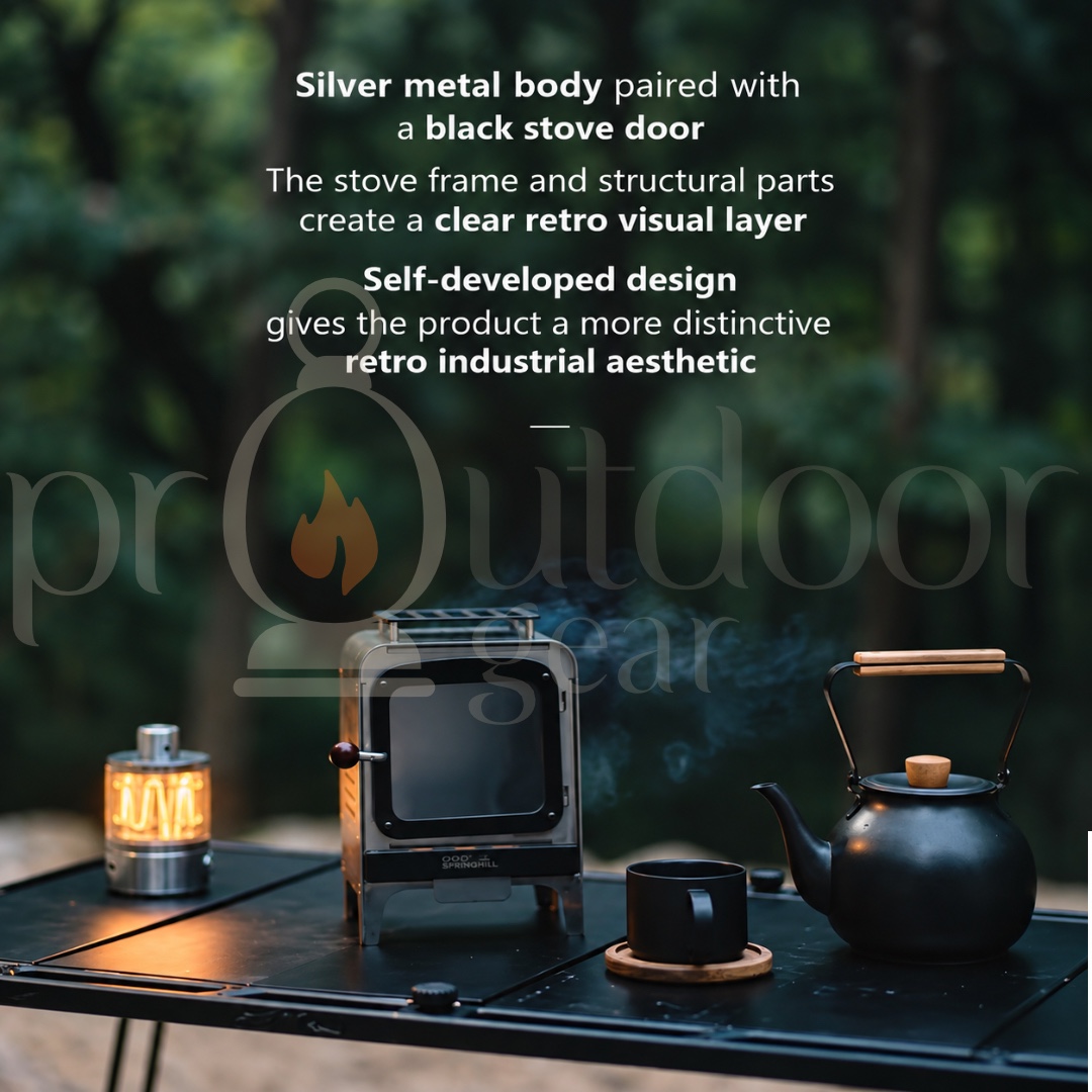GOOUT SPRINGHILL Mini Stove 3.0 Multifunctional Stove All-Metal Retro Portable Wood Burning Stove