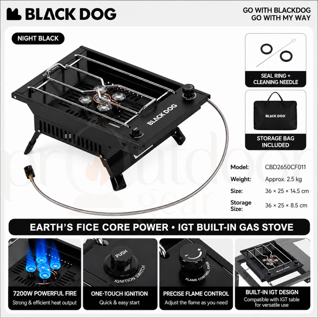 BLACKDOG Baishi Folding Table Camping Table and Chairs Korean IGT Table Aluminum Alloy Outdoor Portable Camping Table