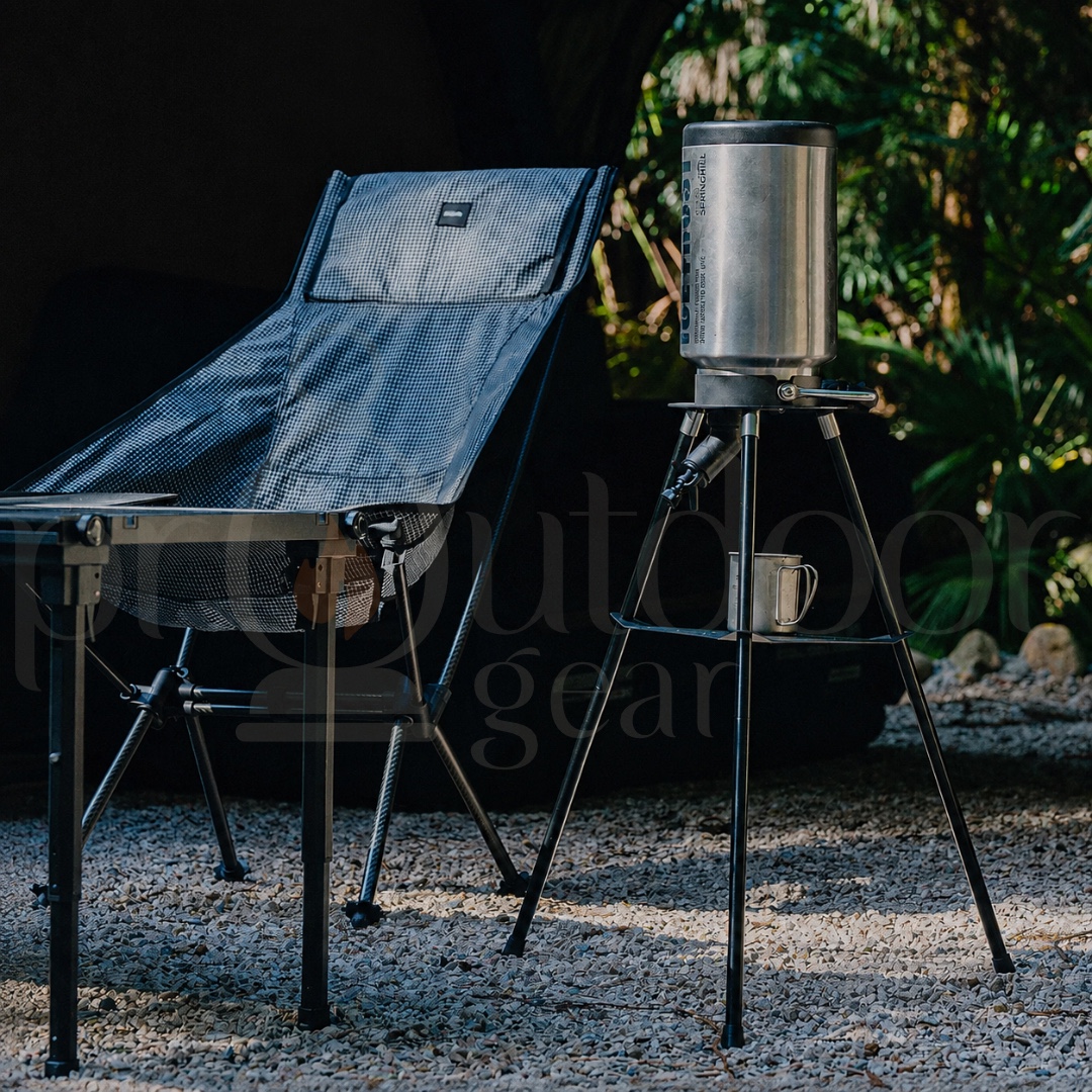 GOOUT SPRINGHILL Ice Bucket Tripod Outdoor Drink Stand Foldable Beverage Dispenser Holder Camping Water Stand
