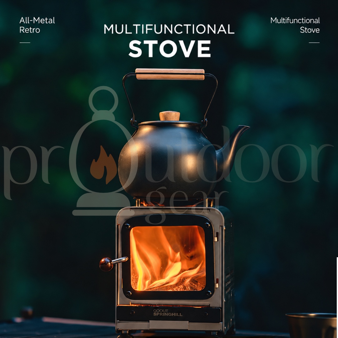 GOOUT SPRINGHILL Mini Stove 3.0 Multifunctional Stove All-Metal Retro Portable Wood Burning Stove
