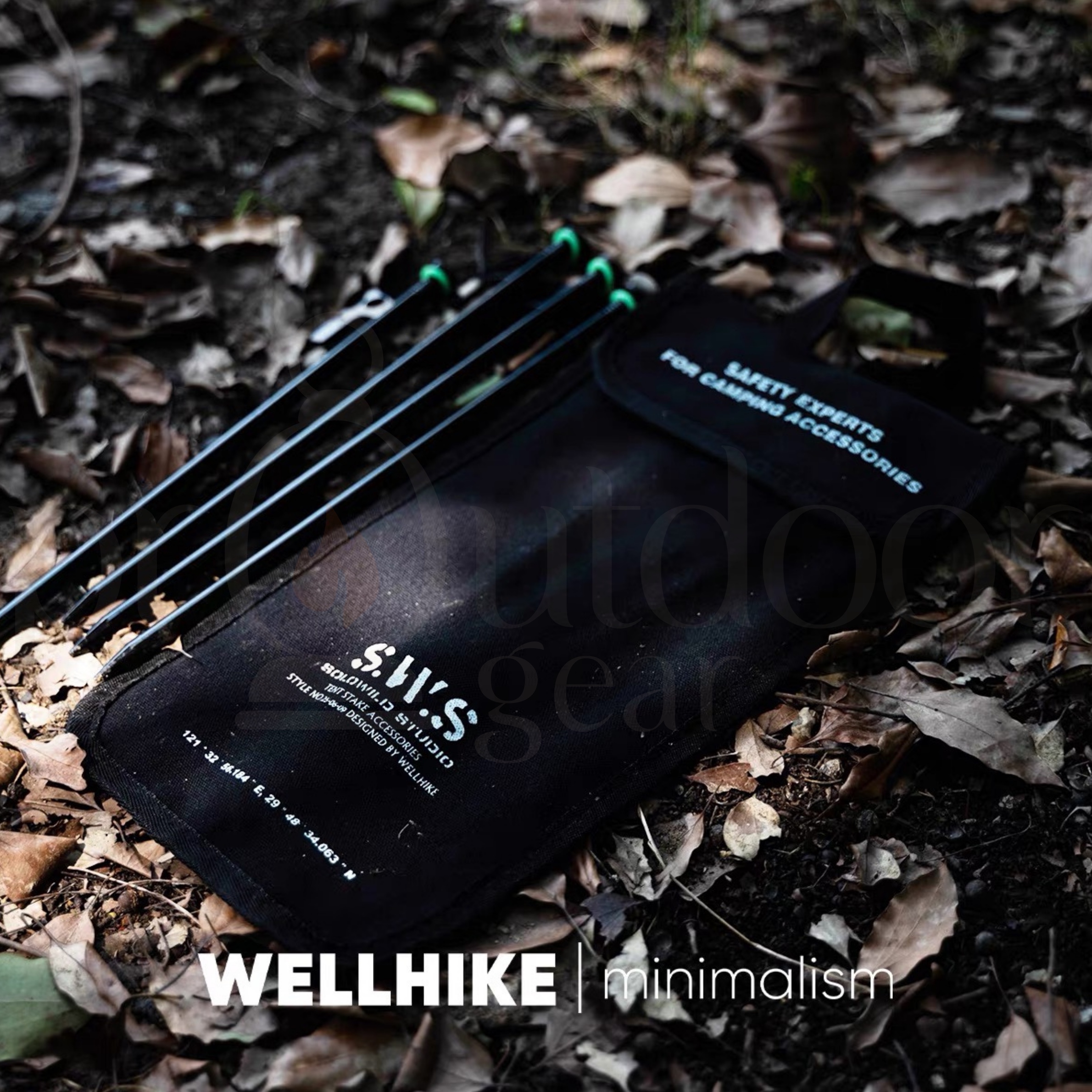 WELLHIKE SWS Tent Peg Storage Bag Canvas Tent Stake Organizer Pouch Camping Accessories Carrying Case Outdoor Hiking
