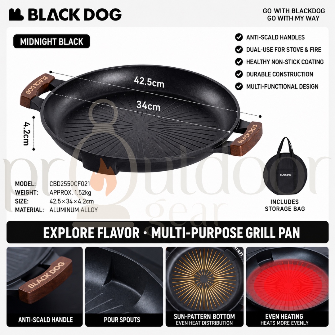 Blackdog CBD2550CF021 Xunwei Multifunctional Grill Pan Cookware