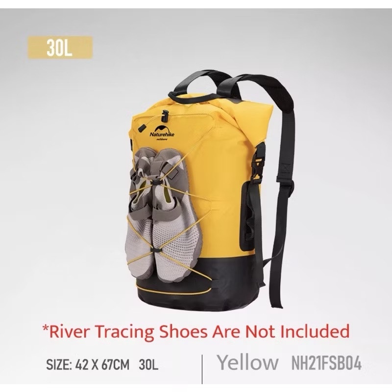 Naturehike 20L/30L/40LTPU Waterproof Backpack Ultralight Outdoor Camping Dry Wet Separation IPX6Waterproof Bag NH21FSB04