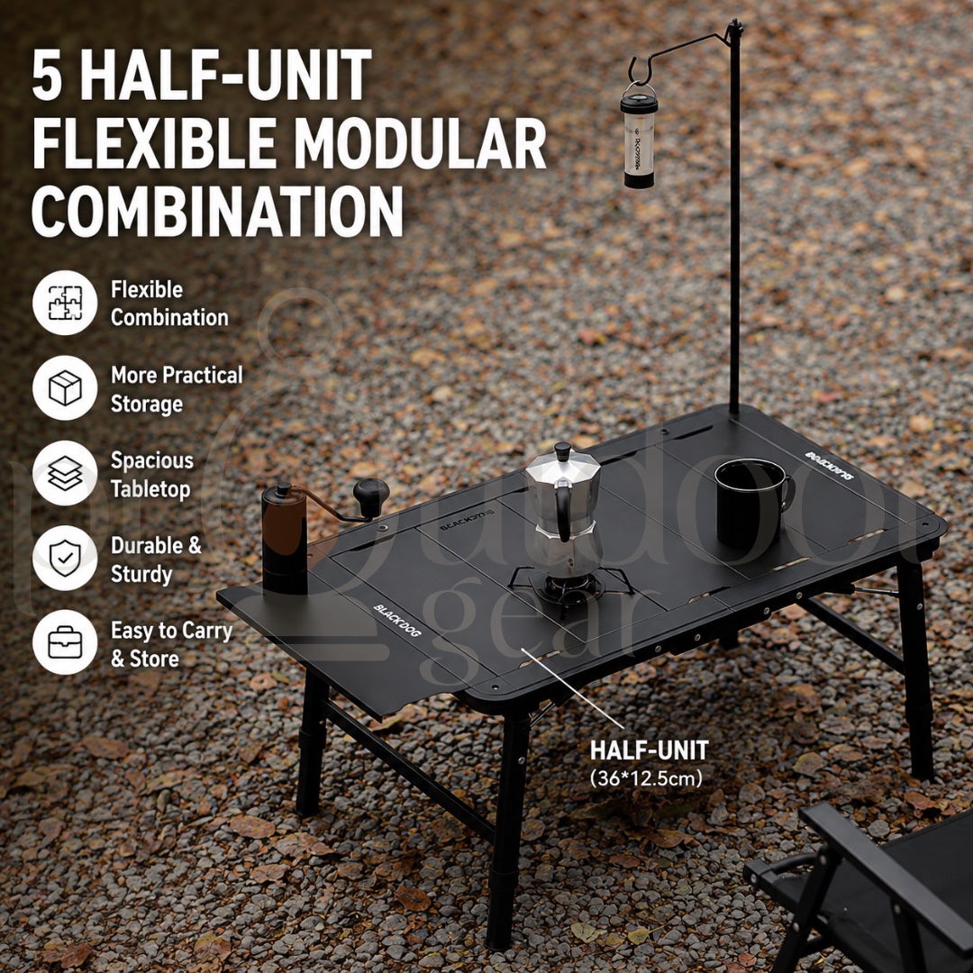 BLACKDOG CBD2650JJ013 YITAI IGT Camping Table 2.5 Unit Foldable Outdoor Aluminum Alloy Adjustable Height Portable Picnic
