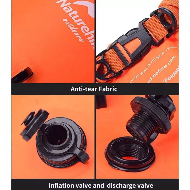 Naturehike NH17S001-G Outdoor Inflatable Waterproof Bag Snorkeling Swimming Bag Dry Bag