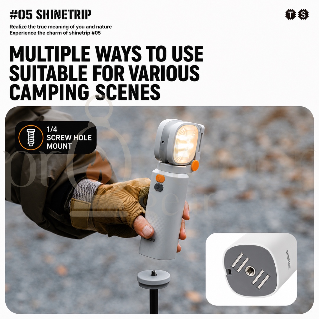 SHINETRIP 05 Telescopic Camping Lantern 10000mAh Rechargeable LED Light Magnetic IP54 Outdoor Lamp Tripod