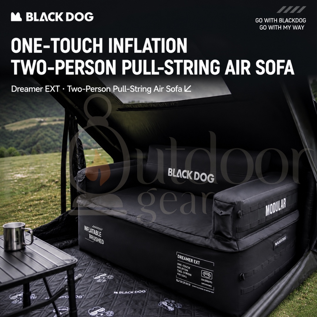 BLACKDOG CBD2550WS072 Dreamer 2-Person Inflatable Sofa Built-in Air Pump Camping Air Couch Portable Outdoor Air Sofa