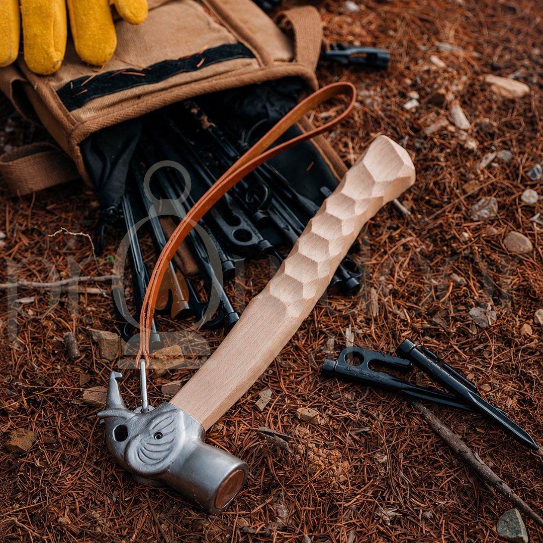 NATUREHIKE CNH22ZP022 Hammer Elephant Multifunctional Camp Outdoor Camping Equipment Ground Nail Stainless Steel Solid Wood Handle
