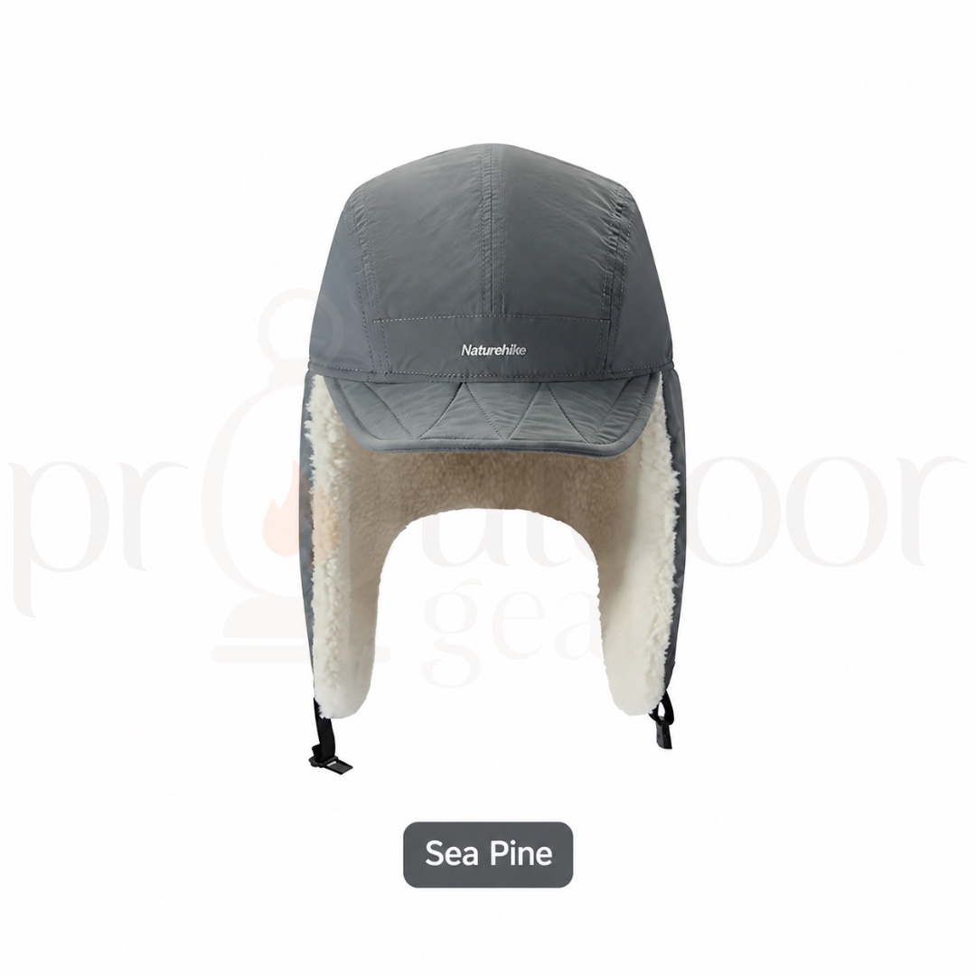NATUREHIKE CYY2341LE018 Warm Trapper Hat Water-Repellent Faux Sherpa Fleece Ear Flap Winter Hiking Camping Cap