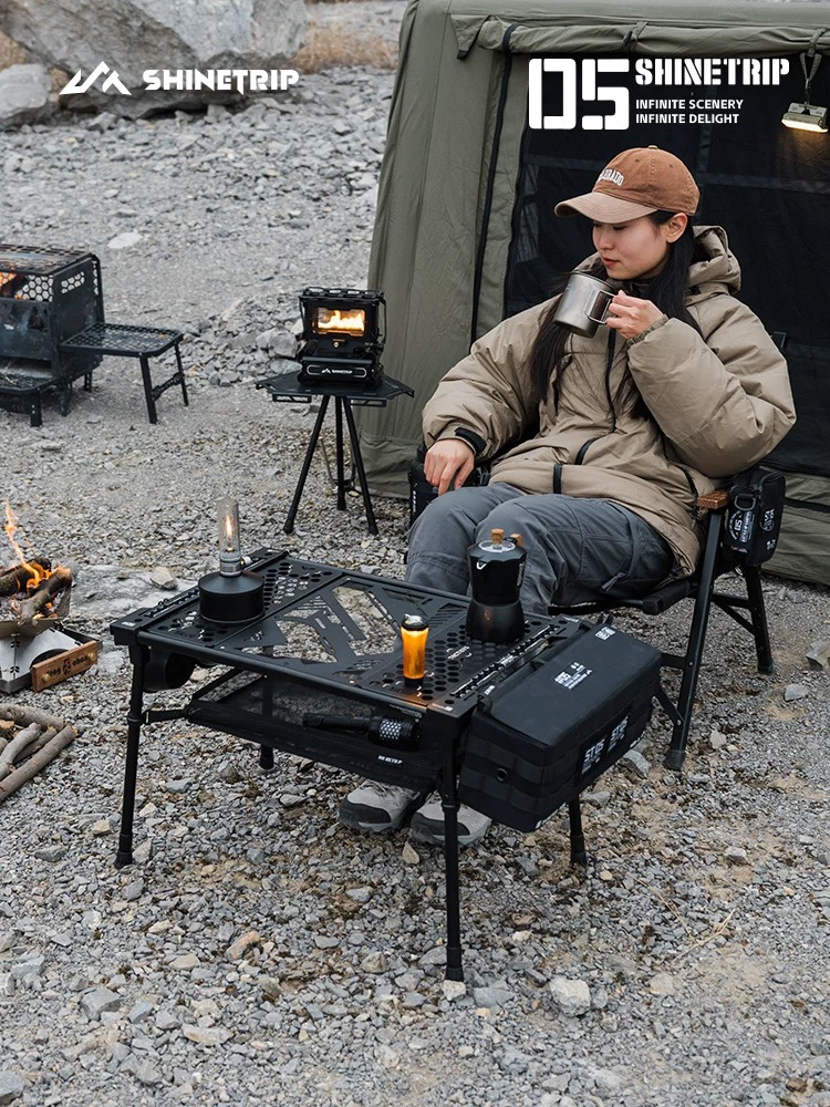 SHINETRIP A573 Tactical Cube Table Detachable IGT Camping Table Outdoor Lightweight Folding Portable Table