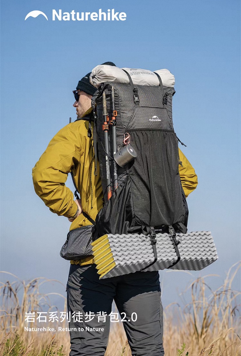 Naturehike Rock Series Hiking Backpack 2.0 Upgrade 30L 45L 60L Size M L Men Women Frame Support Camping Outdoor Travel