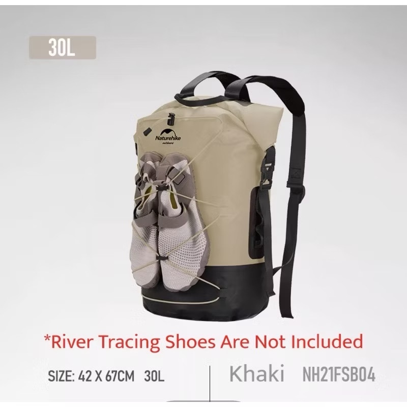 Naturehike 20L/30L/40LTPU Waterproof Backpack Ultralight Outdoor Camping Dry Wet Separation IPX6Waterproof Bag NH21FSB04