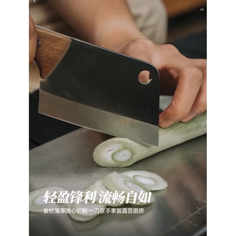Awada Camping Outdoor Cooking Portable Kitchen Cutting Set Pro Cutting Board Knife Cutlery
