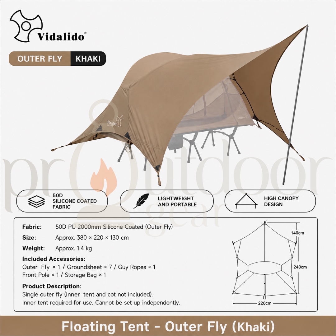 VIDALIDO Floating Island Mosquito Net cot Tent 1 person Ultra lightweight Mesh Tent