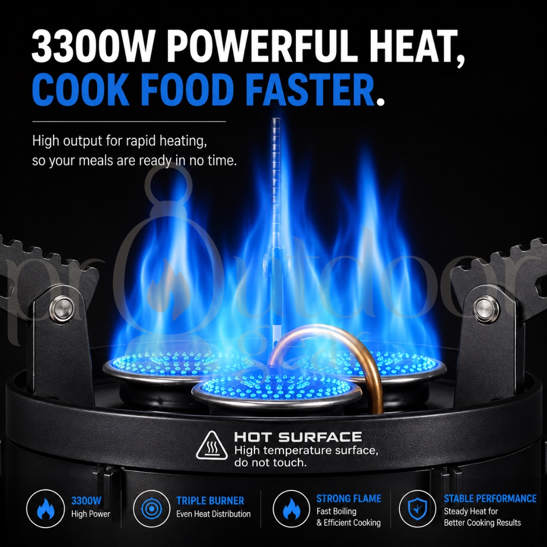 NATUREHIKE CNK2450CF019 3300w Gas Stove Portable Adjustable Firepower Ultralight Foldable
