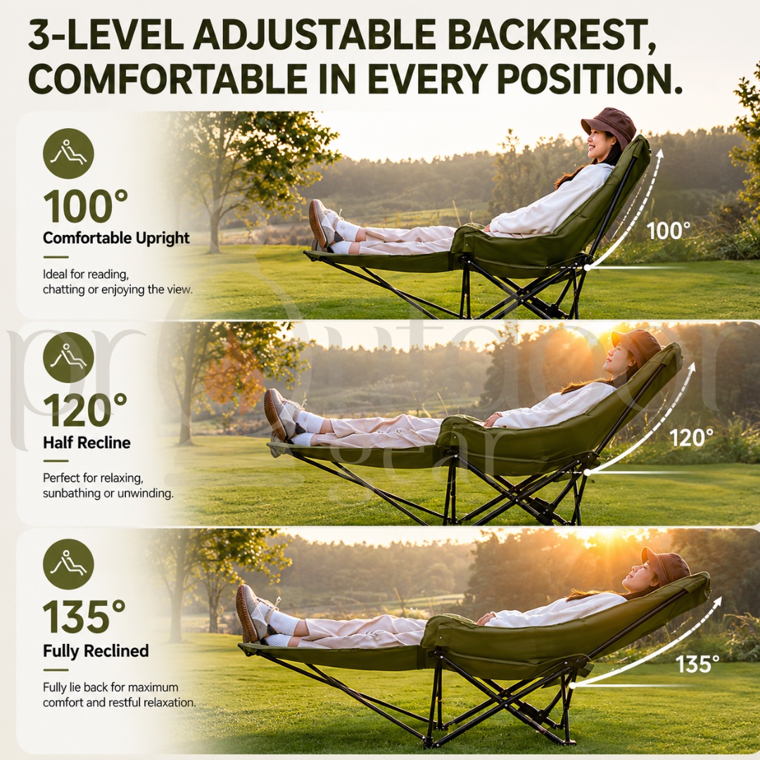 NATUREHIKE Sea Star 001 CNK2550JJ019 High Back Padded Moon Chair Outdoor Folding Camping Reclining Chair