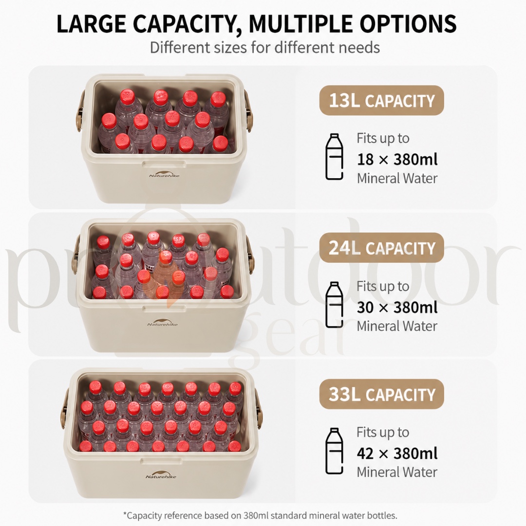 NATUREHIKE CNK2300BS011 LingDu 24H Cooler Insulated Box Ice Freezer Picnic Refrigerator