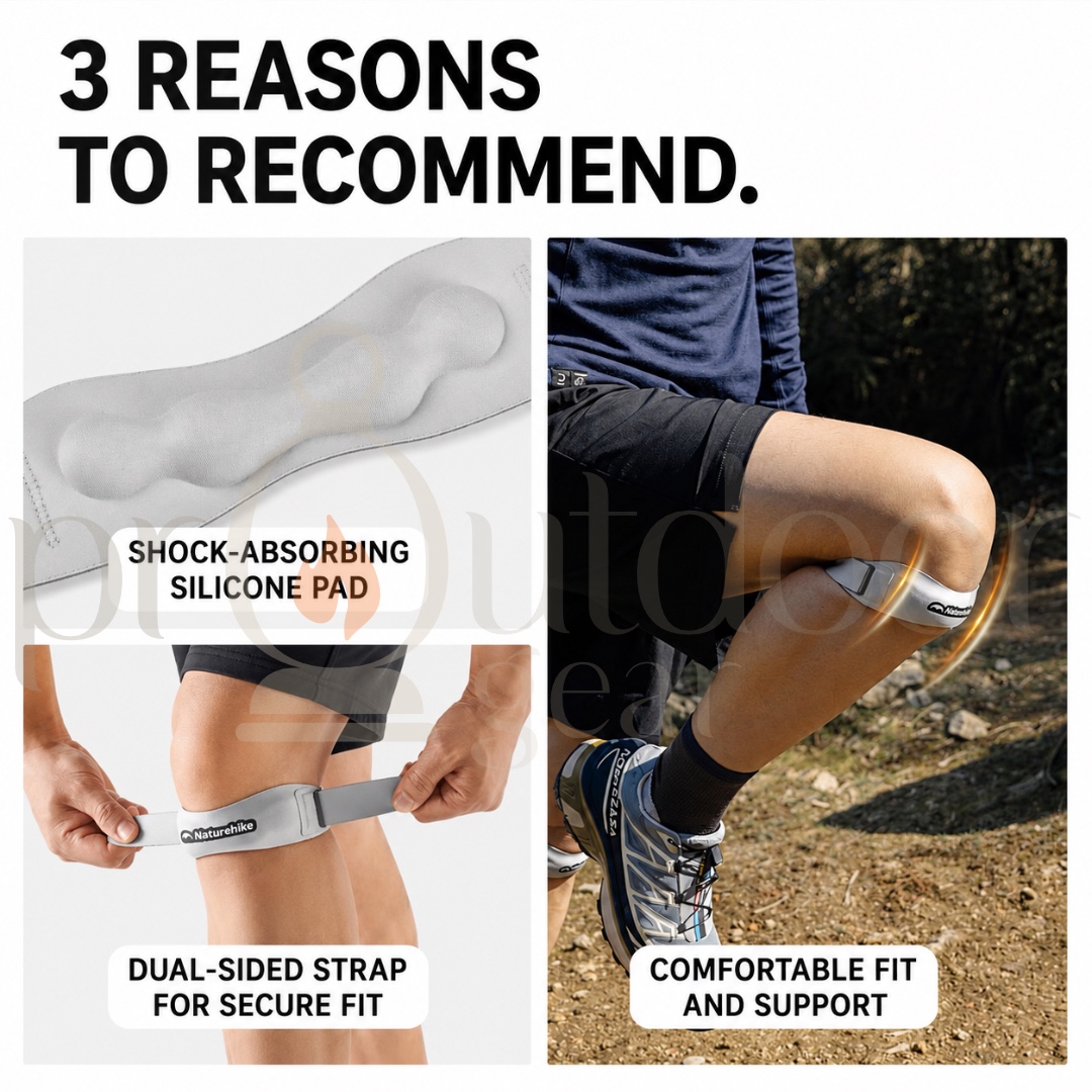 NATUREHIKE CNK2650DS013 Lightweight Sports Patella Knee Strap Running Hiking Cycling Basketball Knee Support