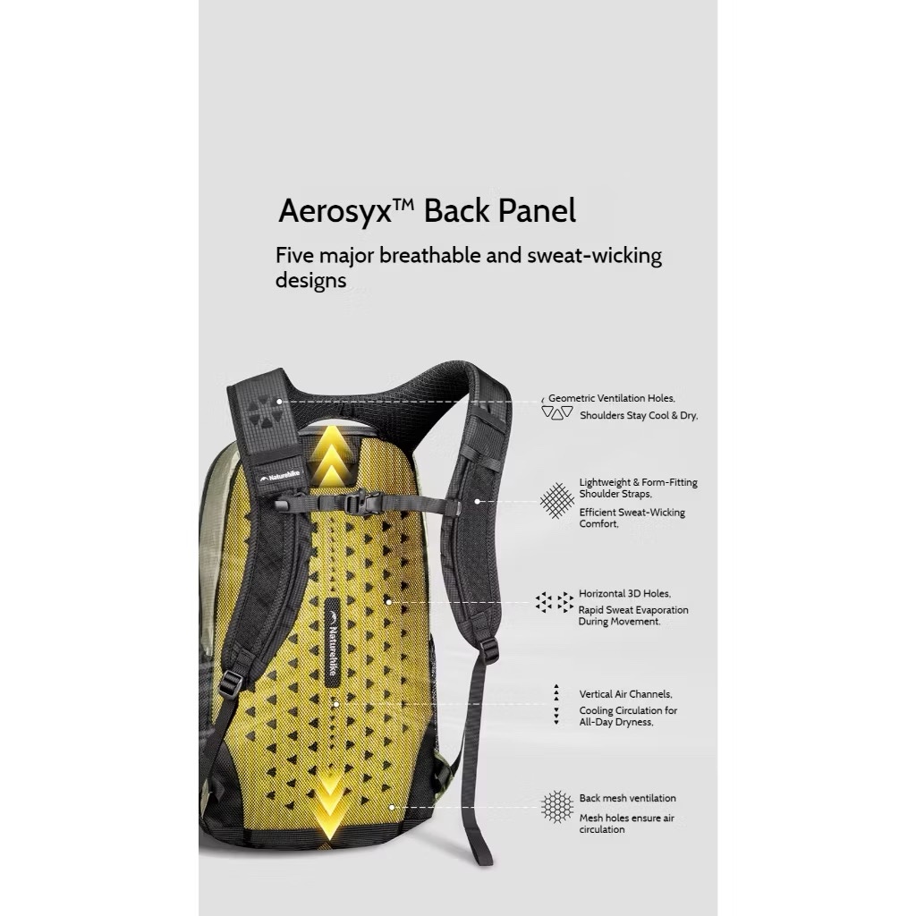 Naturehike CNK2650XB010 X-PAC 18L Hiking Backpack Waterproof Lightweight Daypack for Outdoor Trekking Camping
