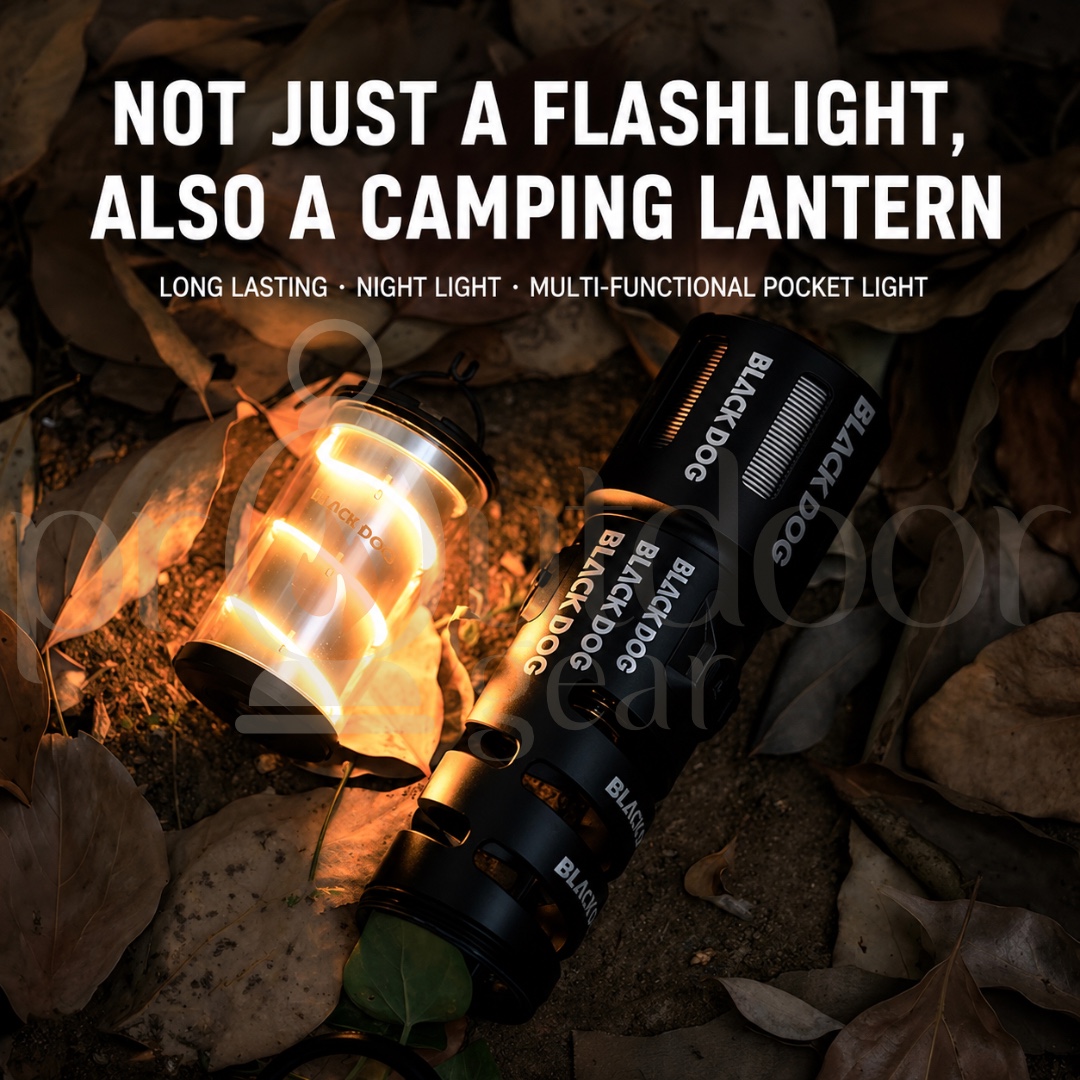BLACKDOG Outdoor Combined Flashlight, Two-in-One Camping Light Detachable