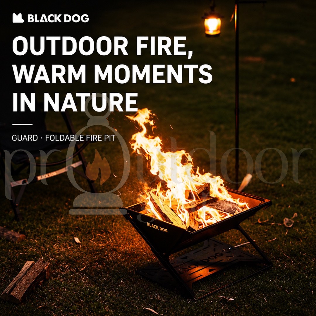 BLACKDOG Twilight Guardian - Portable Folding Fire Pit Campsite Bonfire Camping