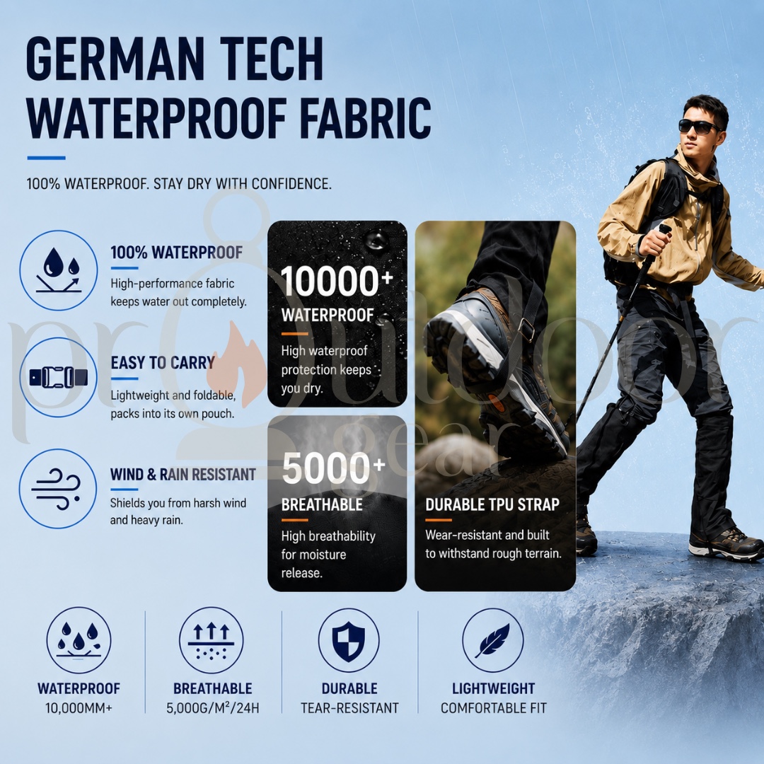 NATUREHIKE CNK2450DS011 Snow Leopard All-Terrain Hiking Gaiters Outdoor Waterproof Snowproof Breathable Leg Covers