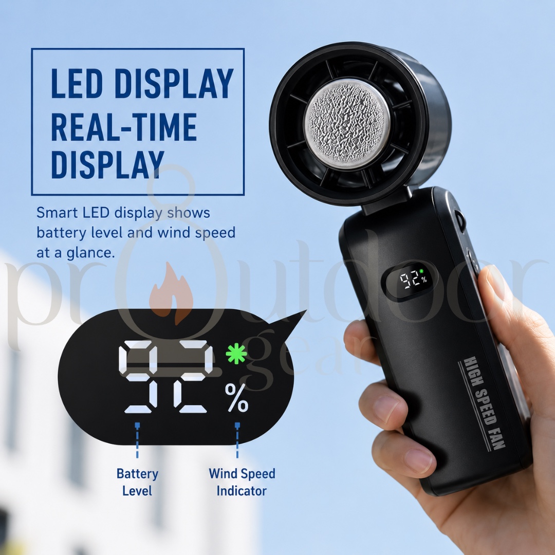 FC3 High-Speed Cooling Handheld Foldable Neck Hanging Outdoor Portable Semiconductor Turbo Strong Wind Fan