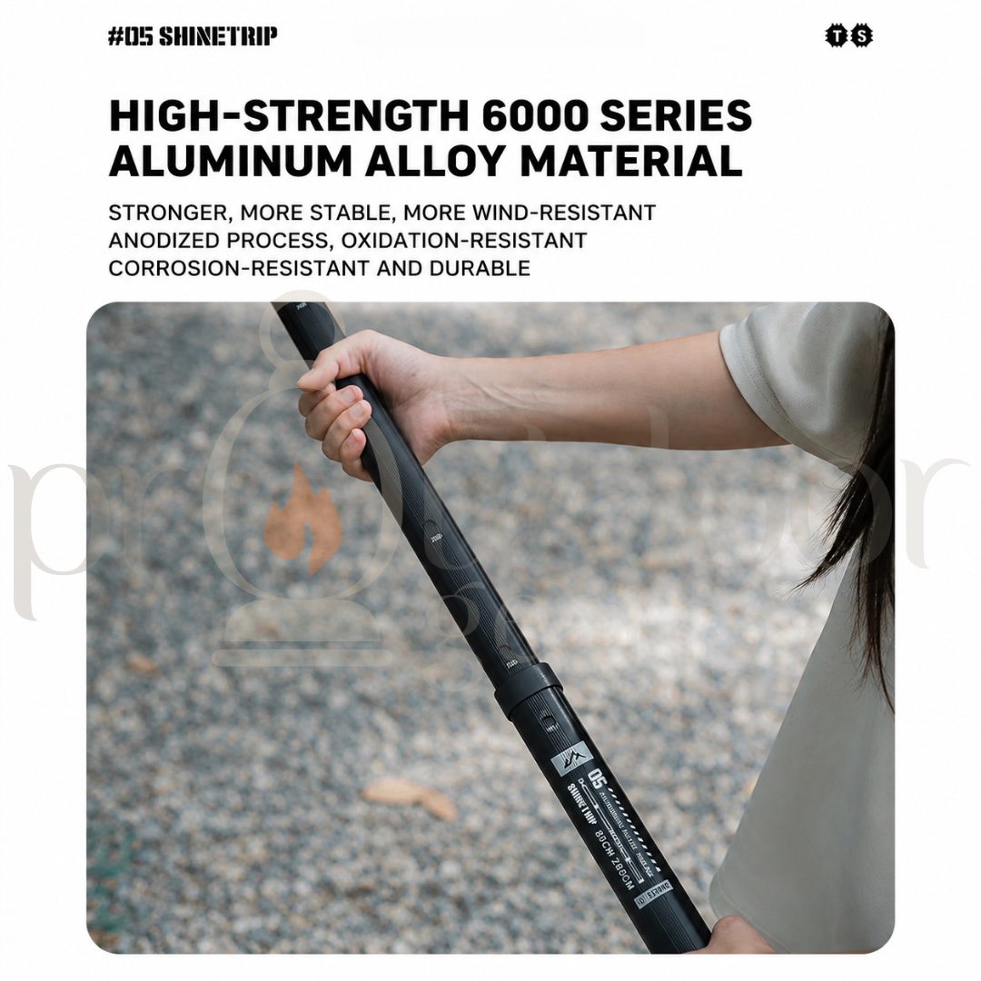 ShineTrip Outdoor 05 series adjustable canopy pole camping tent pole aluminum alloy telescopic support pole