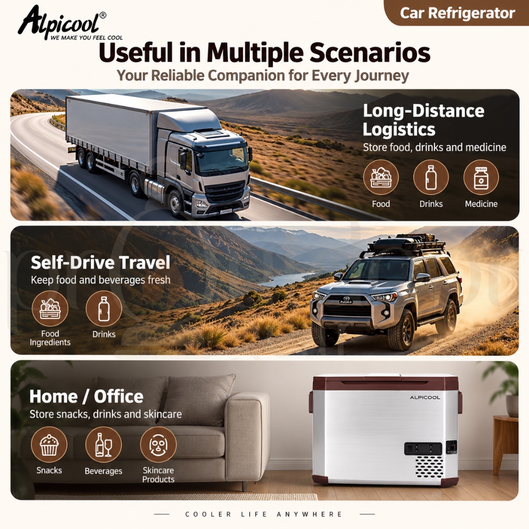 [PRE-ORDER] ALPICOOL AS SERIES AS35 AS45 AS55 Portable Car Refrigerator Freezer Dual Zone APP Control 12V 24V 220V