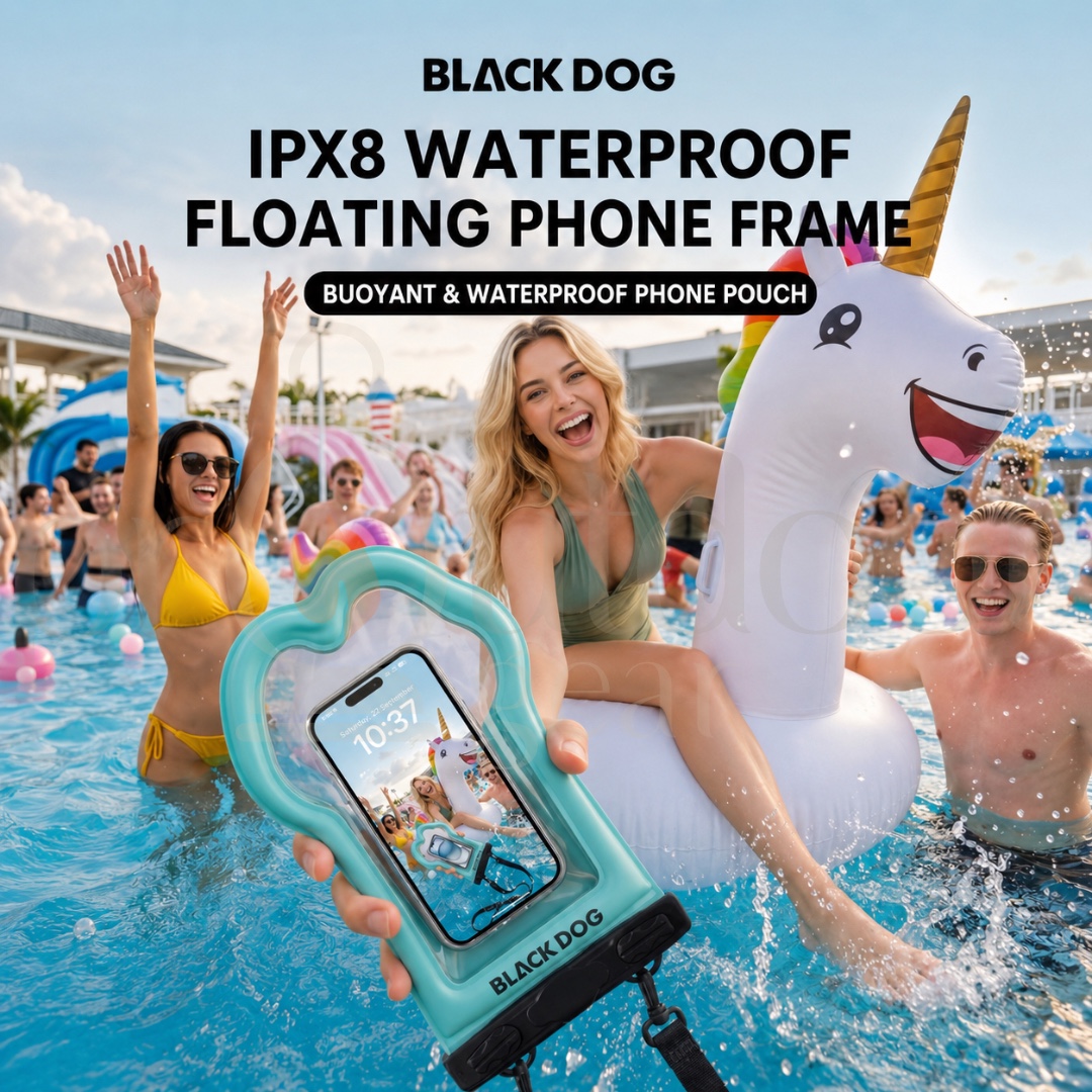 BLACKDOG CBD2652006011 IPX8 Floating Waterproof Phone Pouch Universal Touch Screen Dry Bag for Swimming Beach Kayaking