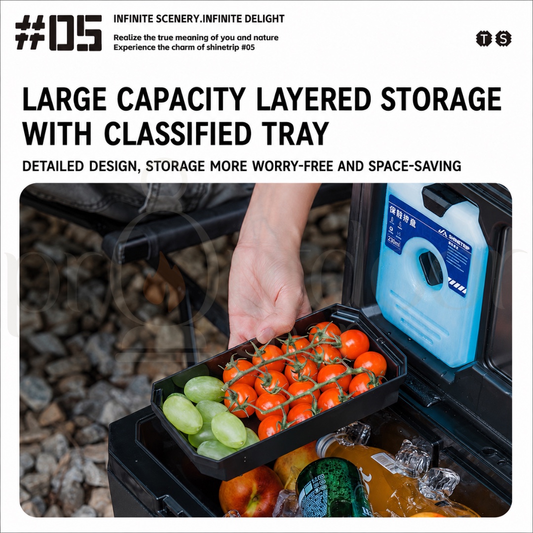 SHINETRIP A608 Ice Peak Tactical Cooler Box 16L 22L 72H Cold Retention Camping Ice Box Portable Outdoor Cooler