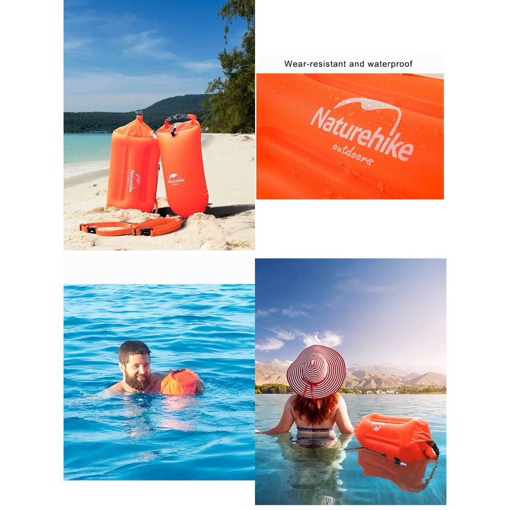 Naturehike NH17S001-G Outdoor Inflatable Waterproof Bag Snorkeling Swimming Bag Dry Bag