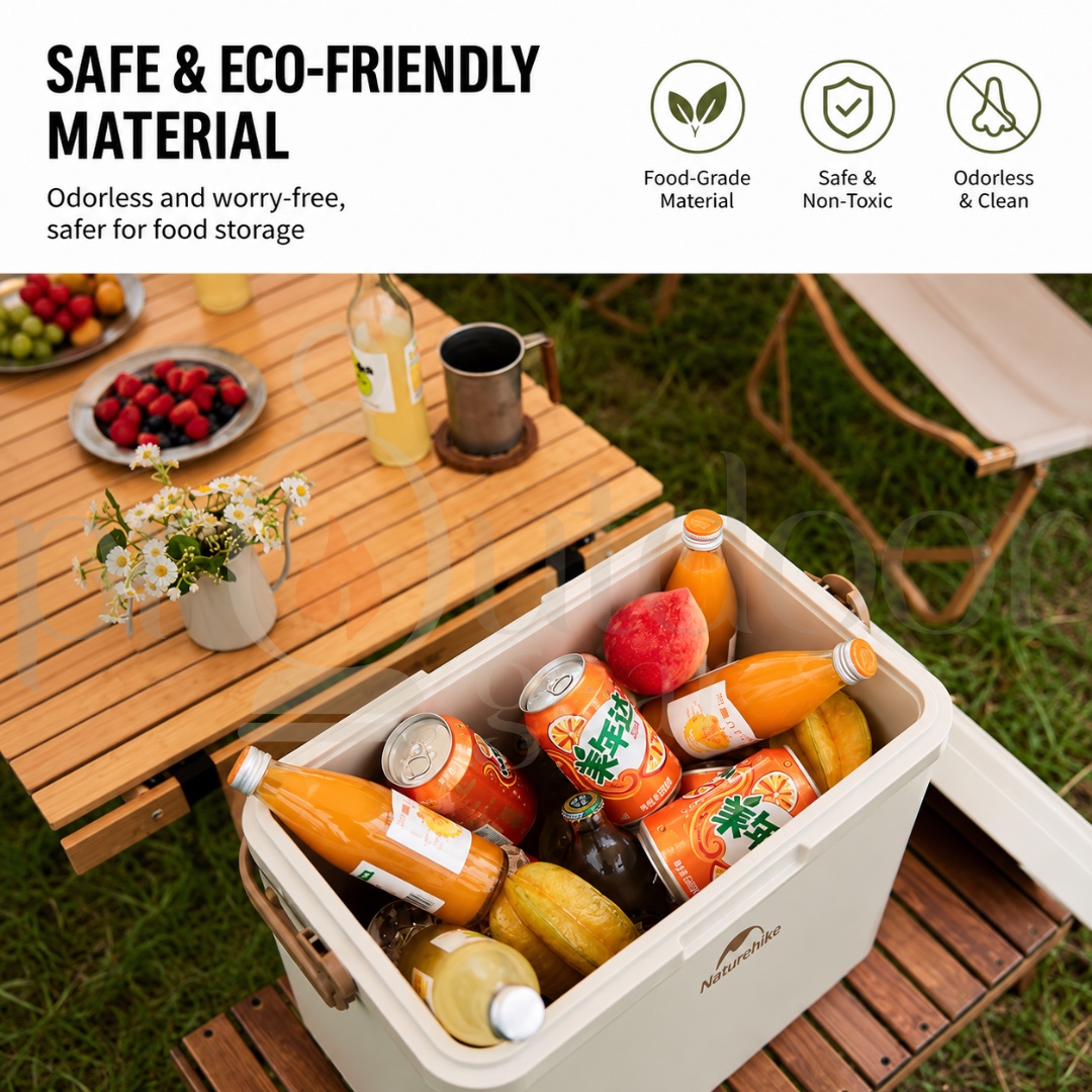 NATUREHIKE CNK2300BS011 LingDu 24H Cooler Insulated Box Ice Freezer Picnic Refrigerator