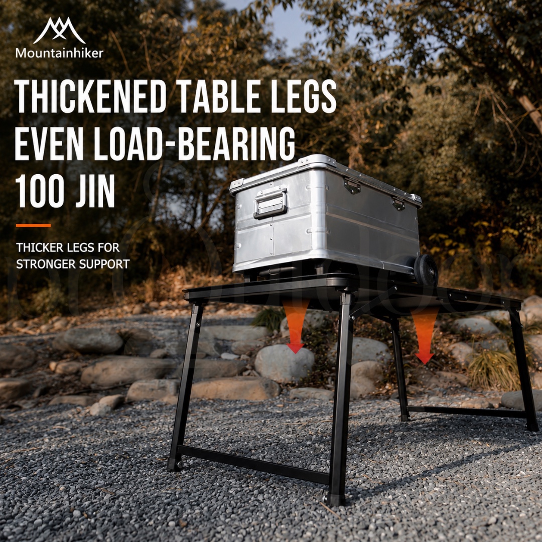 MOUNTAINHIKER SZK1385 Adjustable Folding Camping Table Aluminum Alloy Outdoor Picnic Adjustable Portable Lightweight