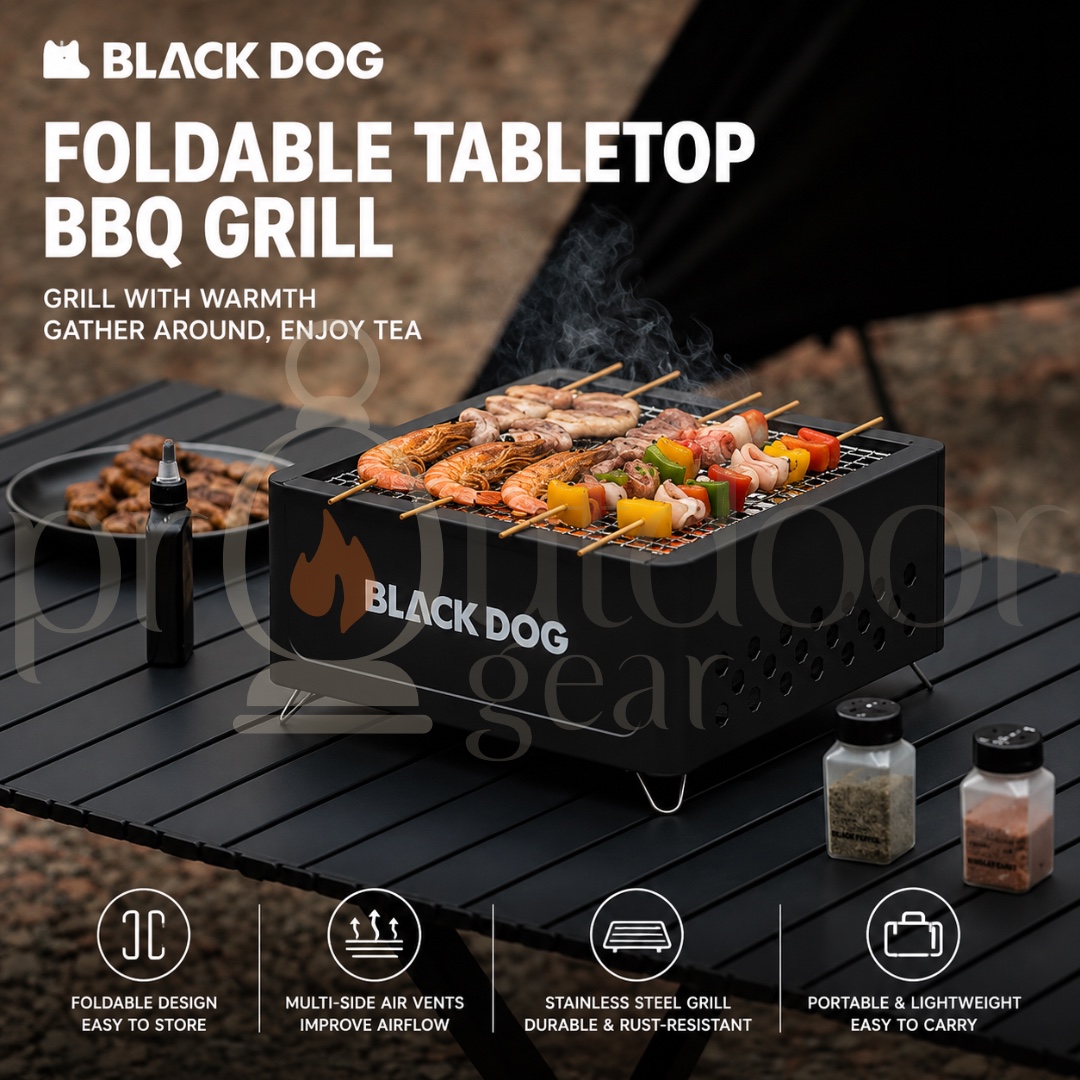 BLACKDOG CBD2300CF011 Chunyan Portable Outdoor Tabletop BBQ Grill Home Cooking Grilling