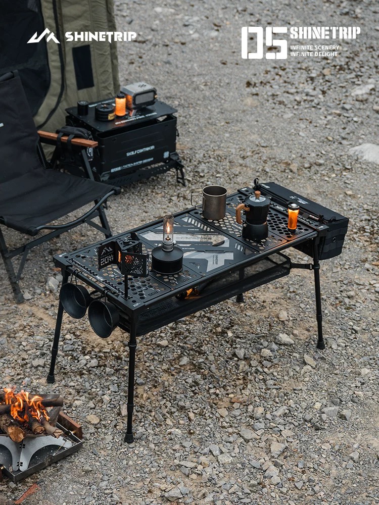 SHINETRIP A573 Tactical Cube Table Detachable IGT Camping Table Outdoor Lightweight Folding Portable Table