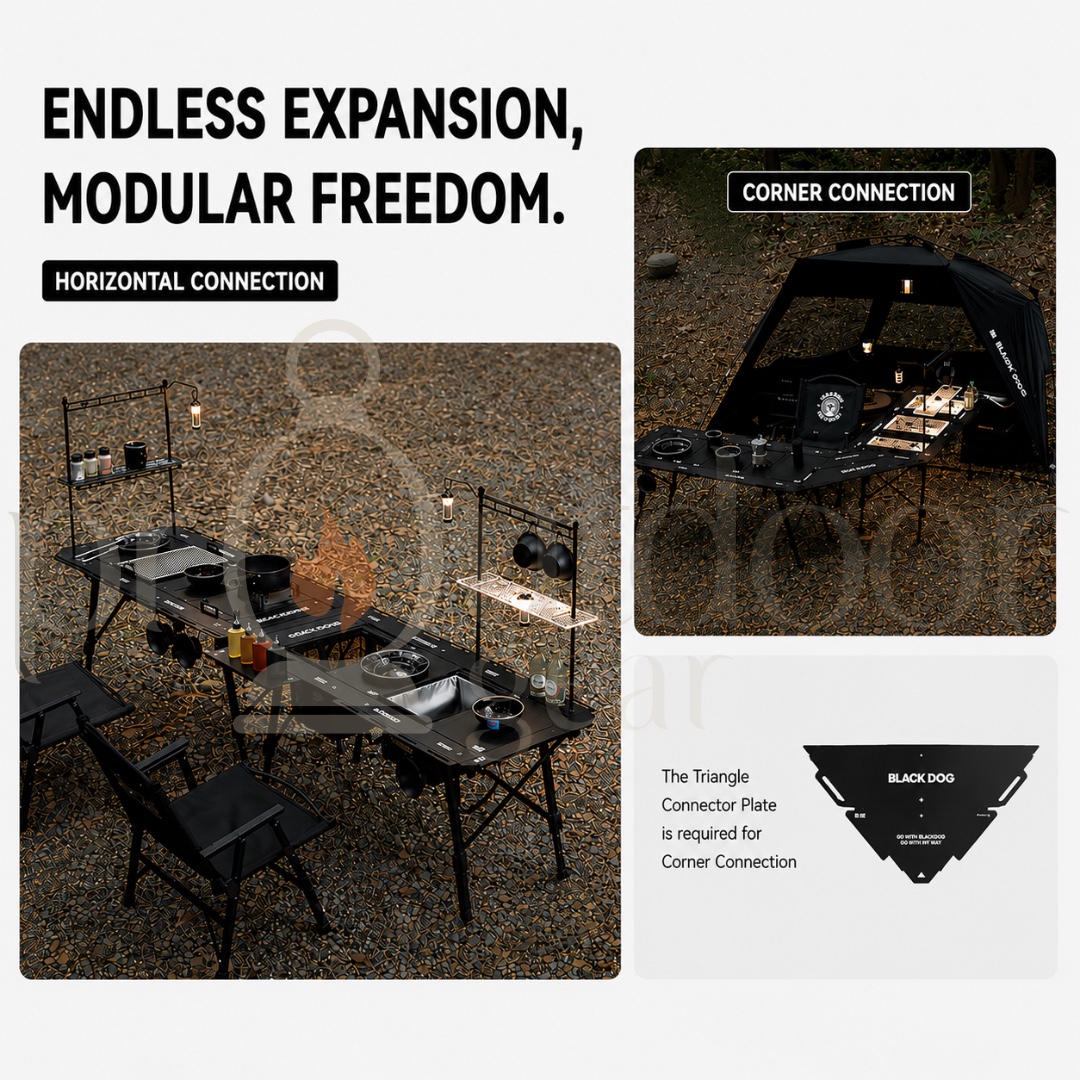 BLACKDOG Baishi Folding Table Camping Table and Chairs Korean IGT Table Aluminum Alloy Outdoor Portable Camping Table