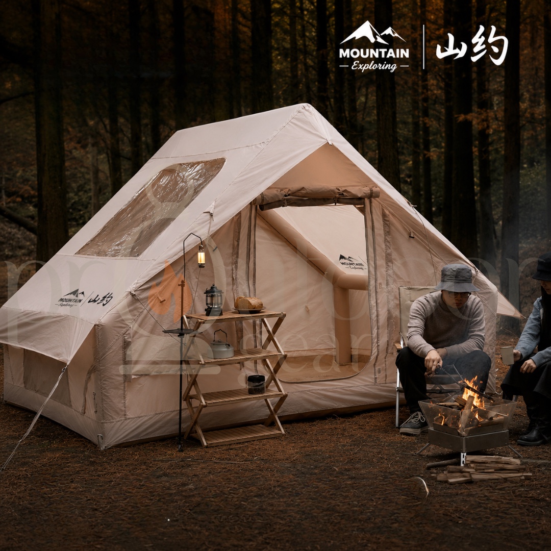MOUNTAIN Shanyue Starry Sky Star Air 6.3㎡ Inflatable Tent 3-4 Person 210D Oxford PU3000 Waterproof Camping Quick Setup