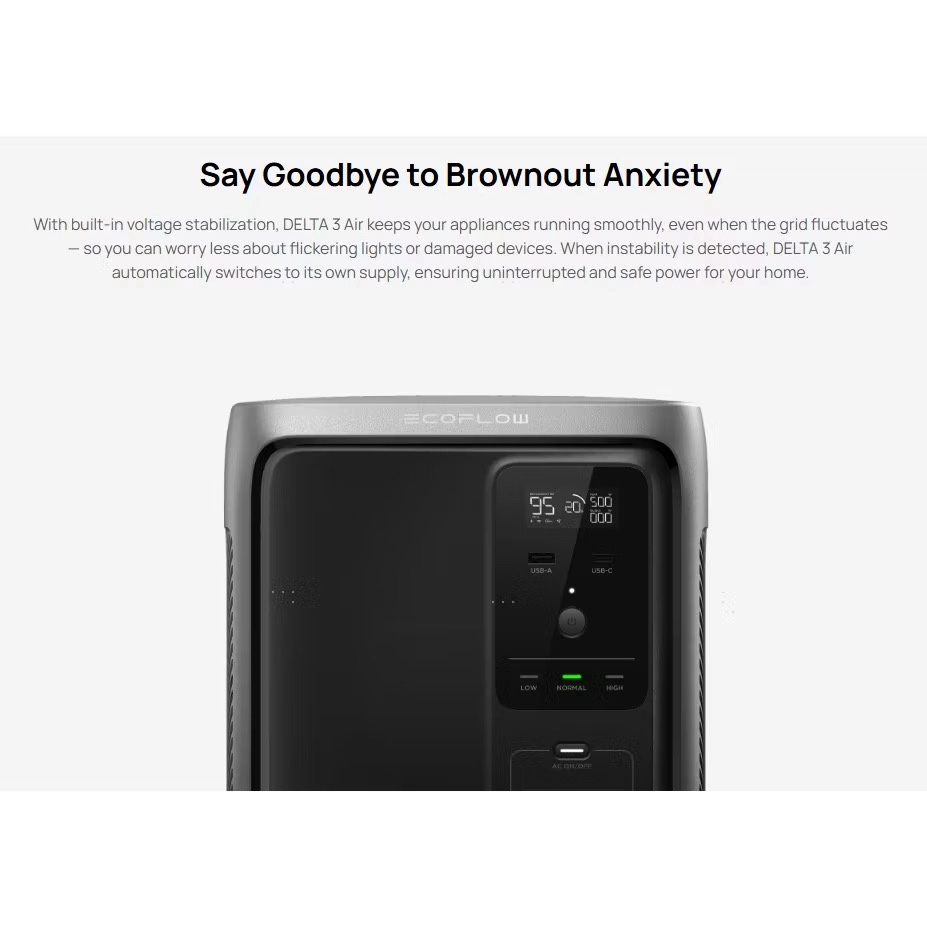 EcoFlow DELTA 3 1000 Air Portable Power Station